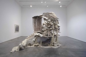 Diana Al-Hadid, Trace of a Fictional Third, 2011. Steel, polymer gypsum, wood, fiberglass and paint, 120 x 240 x 156 inches. Courtesy Marianne Boesky Gallery, New York © Diana Al-Hadid. Photo: Jason Wyche