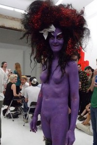 Cast Member of "The Wall of Vagina" by the Girls of Karen Black, The Hole, New York, Monday, June 27, 2011. Photo by Rosalie Knox