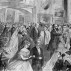 Annual Reception at the National Academy of Design, New York, a wood engraving from a sketch by W. S. L. Jewett, published in Harper's Weekly, May 1868.