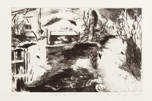 Jane Joseph, Dividing River, 1985. Etching, 13 x 19.9 cm. Courtesy of the Artist