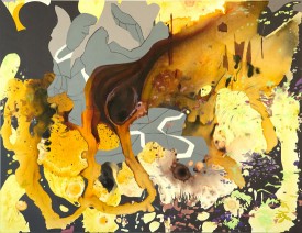 Elisabeth Condon, Hello Yellow, 2010. Acrylic on linen, 37 x 48 inches. Courtesy of Lesley Heller Workspace, photo by Karineh Gurjian-Angelo