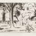 Jane Joseph, The Meadows, Leaning Tree, 1984. Etching, 15.3 x 23.1 cm. Courtesy of the Artist