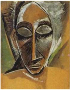 Pablo Picasso, Study for Nude with Drapery,1907. Tempera and watercolor on paper mounted on board, 12-3/16 x 9-7/16 inches. Private collection.