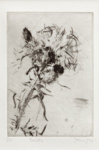 Jane Joseph, Thistle, 2001. Drypoint, 13.9 x 9.7 cm. Courtesy of the Artist