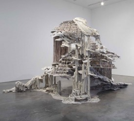 Diana Al-Hadid, Trace of a Fictional Third, 2011. Steel, polymer gypsum, wood, fiberglass and paint, 120 x 240 x 156 inches. Courtesy Marianne Boesky Gallery, New York © Diana Al-Hadid. Photo: Jason Wyche