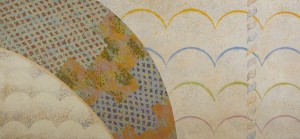 Tony Robbin, Japanese Footbridge, 1972. Acrylic on canvas, 70 x 144 inches. Courtesy of the Artist