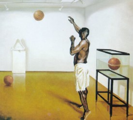 Armando Mariño, De Koons à Duchamp, 1999. Acrylic on Canvas, 68-1/2 x 74—1/2 inches. Courtesy of the Artist