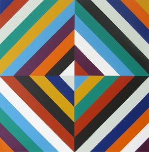 Stephen Westfall, Wise One, 2011, 36 ? 36?, oil and alkyd on canvas.  Courtesy of Lennon, Weinberg, Inc.