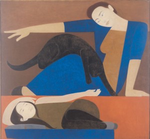 Will Barnet, The Blue Robe, 1962. Oil on canvas, 50 x 54 inches. Private Collection, courtesy Alexandre Gallery, New York