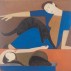 Will Barnet, The Blue Robe, 1962. Oil on canvas, 50 x 54 inches. Private Collection, courtesy Alexandre Gallery, New York