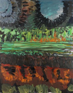 Per Kirkeby, Untitled, 2011. Tempera on canvas, 78-3/4 x 63 inches (200 x 160 cm). Courtesy Michael Werner Gallery, New York