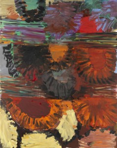 Per Kirkeby, Untitled, 2011. Tempera on canvas, 78-3/4 x 63 inches (200 x 160 cm). Courtesy Michael Werner Gallery, New York