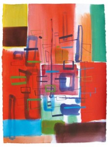 Richard Timperio, Jazz Blocker, 2011. Acrylic on paper, 30 x 22 inches. Courtesy of Art 101.