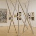 Installation shot of Black Mountain College and Its Legacy exhibition, Loretta Howard Gallery, New York, 2011 featuring, among other works, Kenneth Snelson's Easter Monday, 1977, foreground, and Jack Tworkov's Day Break, 1963, to left
