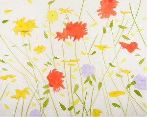 Alex Katz, Wildflowers 1, 2010. Oil on linen, 96 x 120 inches. Courtesy of Gavin Brown’s enterprise.