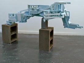 Norm Paris, Bridge/Fortress/Hillis, 2011. Pigmented Forton MG, 60 x 20 x 15 inches. Courtesy of The Proposition