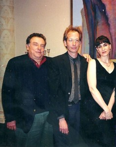 Oriane Stender (right) with the late Allan Stone and another gallery artist in a photograph in the collection of Stender