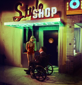 Anna Stave (as "Girl On Street") and Steven C. Stewart (as "Paul Baker") in EVERYTHING IS FINE! Photo: David Brothers