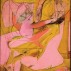 Willem de Kooning, Pink Angels, c.1945. Oil and charcoal on canvas, 52 x 40 inches. Frederick R. Weisman Art Foundation, Los Angeles © 2011 The Willem de Kooning Foundation/Artists Rights Society (ARS), New York