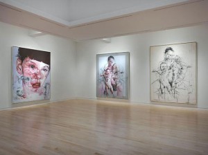 This and cover: Installation shot of the exhibition under review, © Jenny Saville. Courtesy Gagosian Gallery. Photography by Robert McKeever