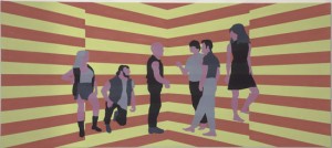 Gary Panter, Sweat It, 2010. Acrylic on canvas: 35.5 x 79.5 inches. Courtesy Fredericks & Freiser, New York