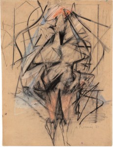 Willem de Kooning, Woman,1951. Charcoal and pastel on paper, 21-1/2 x 16 inches. Private collection © 2011 The Willem de Kooning Foundation/Artists Rights Society (ARS), New