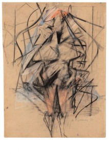 Willem de Kooning, Woman,1951. Charcoal and pastel on paper, 21-1/2 x 16 inches. Private collection © 2011 The Willem de Kooning Foundation/Artists Rights Society (ARS), New