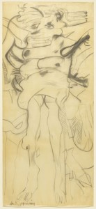 Willem de Kooning, Woman, 1965. Charcoal on transparentized paper,? 80 x 35-3/4 inches. ?The Museum of Modern Art, New York. ?© 2011 The Willem de Kooning Foundation/Artists Rights Society (ARS), New York