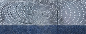 Barbara Takenaga, Forte, 2011. Acrylic on linen, 54 x 135 inches. Courtesy of DC Moore Gallery