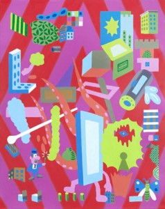 Gary Panter, Door Jam, 2009. Acrylic on canvas: 44.5 x 35.5 inches. Courtesy Fredericks & Freiser, New York