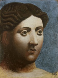 Pablo Picasso, Head of a Woman, 1921. Pastel on paper 25 x 18 7/8 inches. Fondation Beyeler, Basel. Photo credit: Peter Schibli, Basel © 2011 Estate of Pablo Picasso / Artists Rights Society (ARS), New York