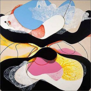 Carrie Moyer, Frilly Dollop, 2011. Acrylic on canvas, 72 x 72 inches. Courtesy of CANADA
