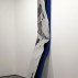 Michelle Lopez, Blue Angel, 2011. Mirrored aluminum and automotive paint, 120 x 24 x 12 Inches, Courtesy Simon Preston Gallery
