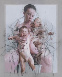 Jenny Saville, The Mothers, 2011. Oil on canvas, 106-1/2 x 85-5/8 inches. © Jenny Saville. Courtesy Gagosian Gallery. Photography by Mike Bruce