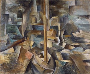 Georges Braque, Harbor, 1909. Oil on canvas, 16 x 19 inches. National Gallery of Art, Washington © 2011 Artists Rights Society (ARS), New York / ADAGP, Paris