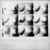 Martha Wilson, Breast Forms Permutated, 1972. Black-and-white photograph and text, 16 3/8 x 14 inches.
