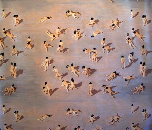 Andrew Moszynski, YMF, 2011 (detail). Wallpaper, dimensions variable. Courtesy of Valentine Gallery