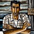 David Bates, Captain, 2010. Oil on canvas, 30 x 24 inches. Courtesy of Arthur Roger Gallery, New Orleans