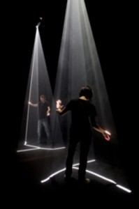 Ernesto Klar, Luzes Relacionais, 2010. Interactive installation using relations lights, dimension variable. Courtesy of Postmasters Gallery