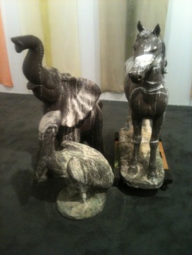 David Brooks, Still Life With Stampede and Guano, 2011. Concrete, guano, varnish, dimensions variable. Photo: Greg Lindquist