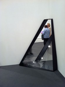 Sarah Oppenheimer, W-13, 2011. Aluminum, glass, dimensions variable on view at Annely Juda Fine Art at Art Basel Miami. Photo: artcritical