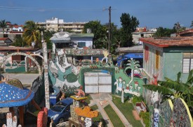 Mosaic Work of Jose Fuster in the artist's Havana studio. Photo: Roslyn Bernstein for artcritical
