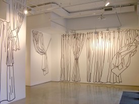 Harry Roseman: Enfold, a site specific drawing installation, at Nancy Margolis Gallery, New York City, December 8, 2011 to January 14, 2012. Courtesy of Nancy Margolis Gallery