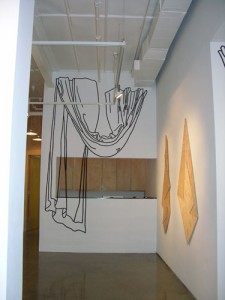 Harry Roseman: Enfold, a site specific drawing installation, at Nancy Margolis Gallery, New York City, December 8, 2011 to January 14, 2012. Courtesy of Nancy Margolis Gallery