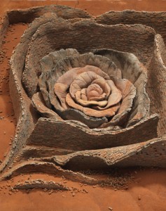 Charles Simonds, Grown Walls, 2011, detail. Wood, plaster and clay, 9 x 30 x 30 inches. Courtesy of Knoedler & Company