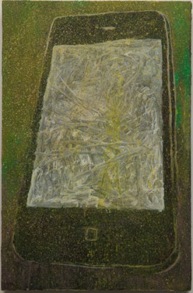 Greg Lindquist, Spiderweb (If it's raining, no one can see your tears), 2012. Oil on linen, 24½ x 16 inches. Courtesy of Elizabeth Harris Gallery