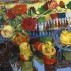 Janet Fish, Russian Dolls, 2009. Oil on canvas, 36 x 60 inches. Courtesy of DC Moore Gallery