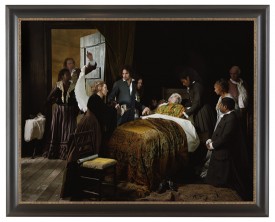 Yinka Shonibare MBE, Fake Death Picture (The Death of Leonardo da Vinci in the Arms of Francis I - Francois-Guillaume Ménageot), 2011. Digital chromogenic print, 58-3/4 x 72-5/8 inches, framed. Courtesy of James Cohan Gallery