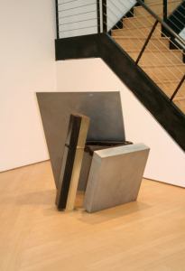 Tim Scott, Counterpoint XIII, 1973-1974. Aluminum, steel and plexiglass block, 48 x 272.5 x 36 inches. Courtesy of Loretta Howard Gallery