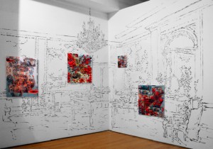 Mary Ann Strandell, Cherry House, 2010. 3D Lenticular print on Singra, 24 x 24 inches. Courtesy of the Artist. The print is included in The Fragonard Room